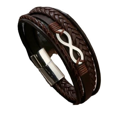 Infinity Leather Bracelet